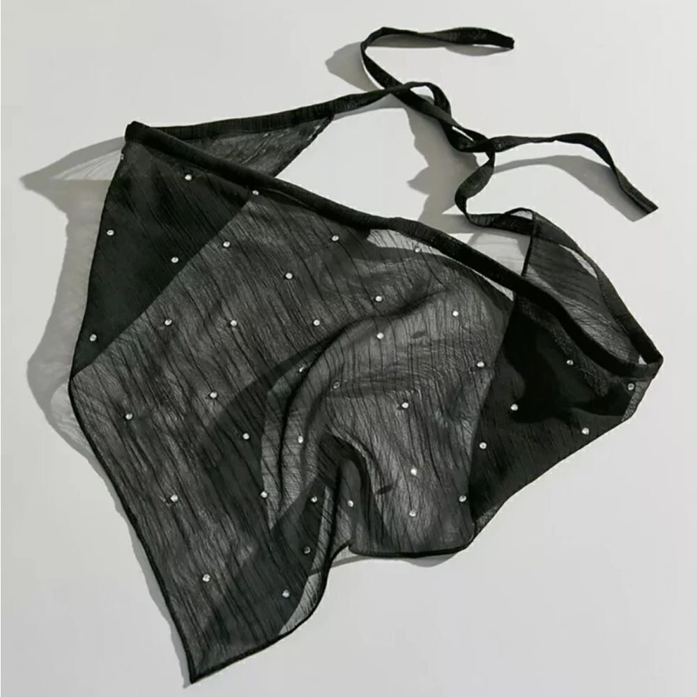 Sheer Black Scarf P21